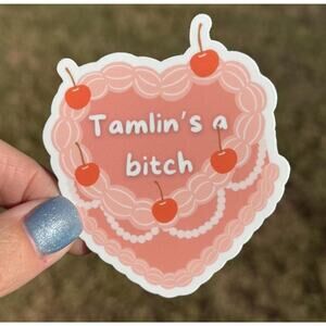 Tamlin's a B* Sticker - ACOTAR Inspired Cherry Cake Design for Fantasy Fans